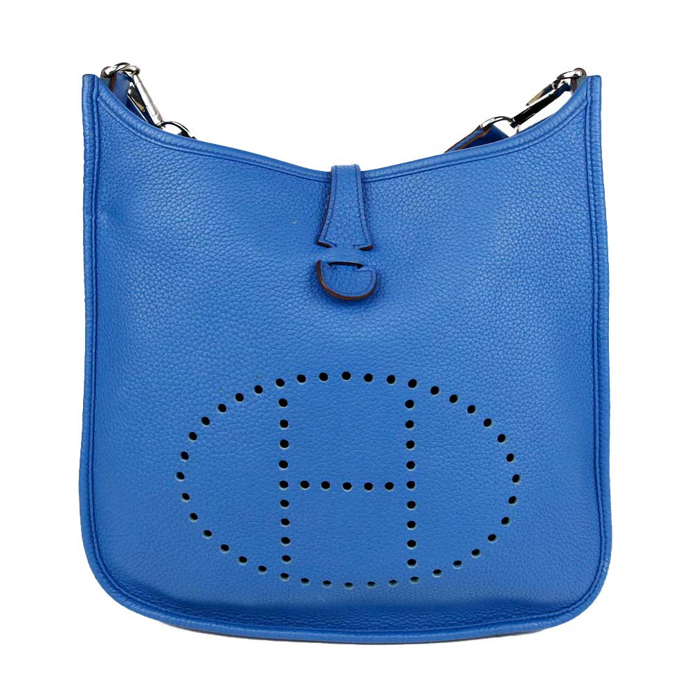 Hermès Blue Evelyne III 29 Clemence Leather Crossbody Bag