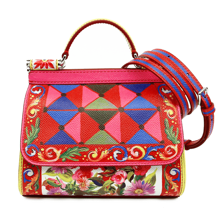 front view of Dolce & Gabbana Mambo Mini Miss Sicily Handbag