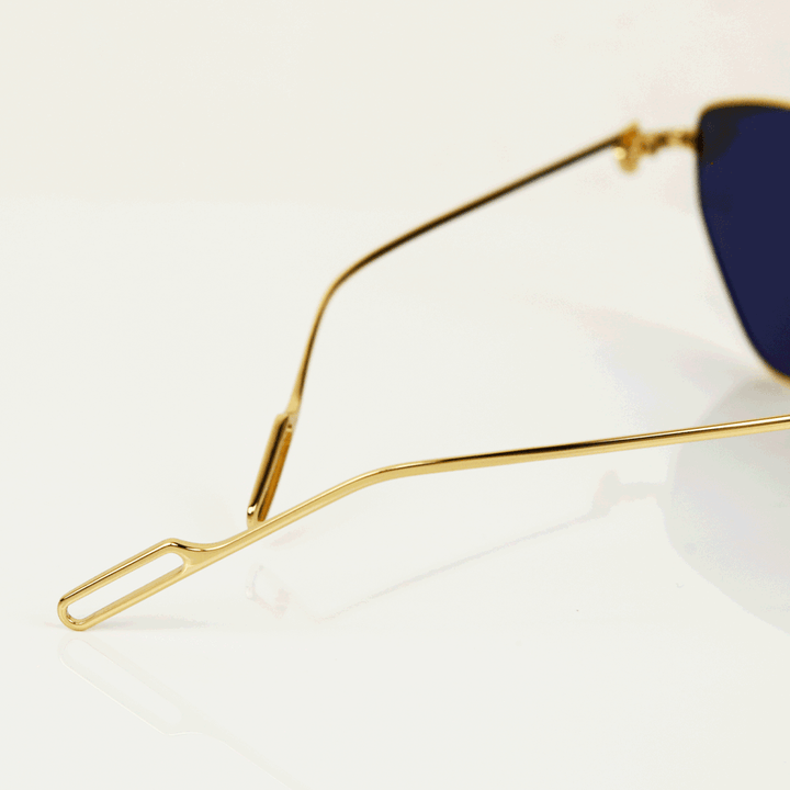 Cartier Gold Plated Cat Eye Sunglasses