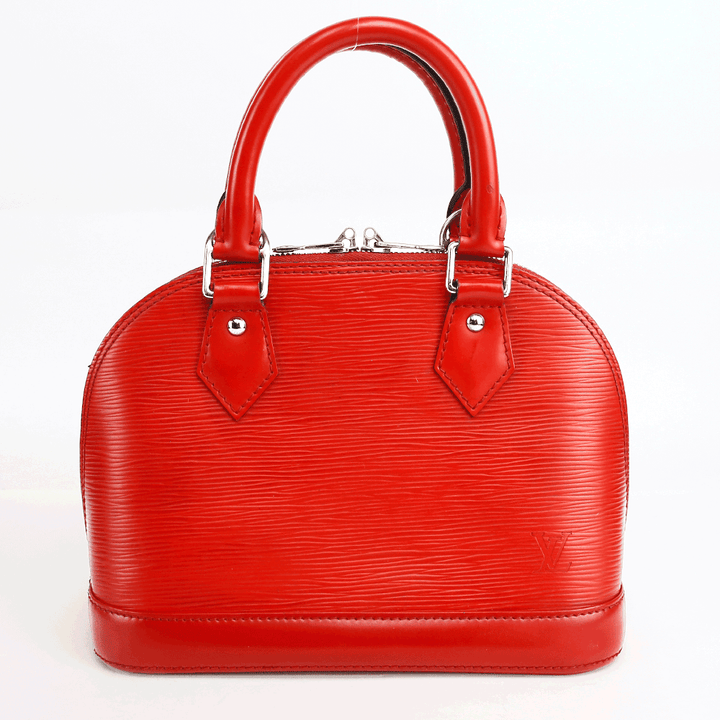 back view of Louis Vuitton Red Epi Leather Alma BB