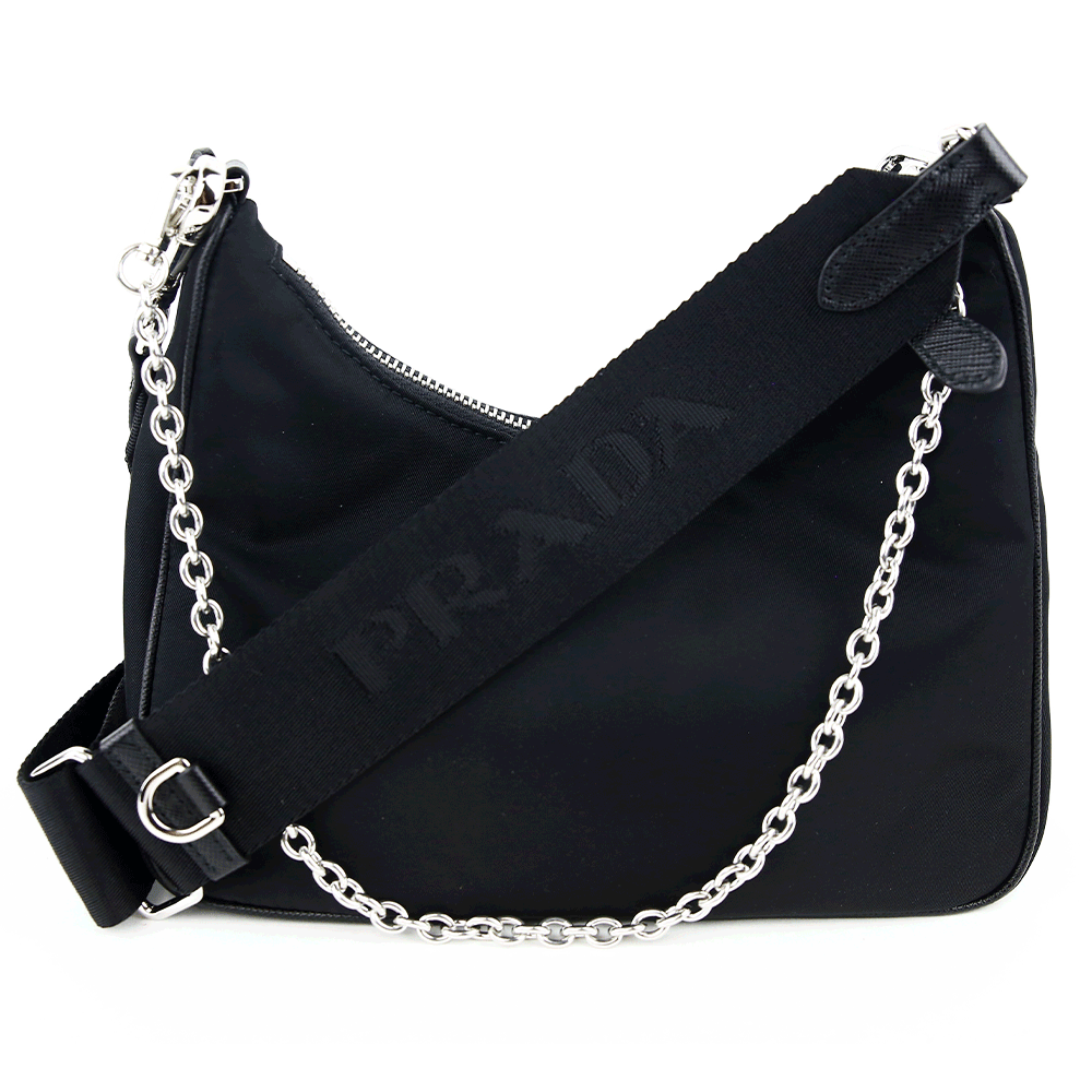 back view of Prada Black Re-Edition 2005 Re-Nylon Bag
