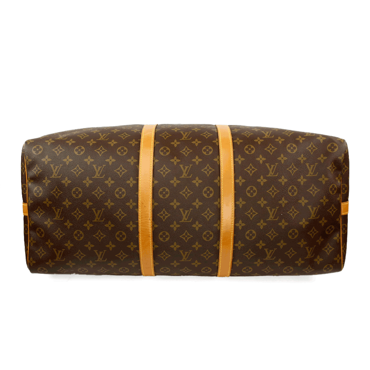 Base view of Louis Vuitton Monogram Coated Canvas Keepall 60