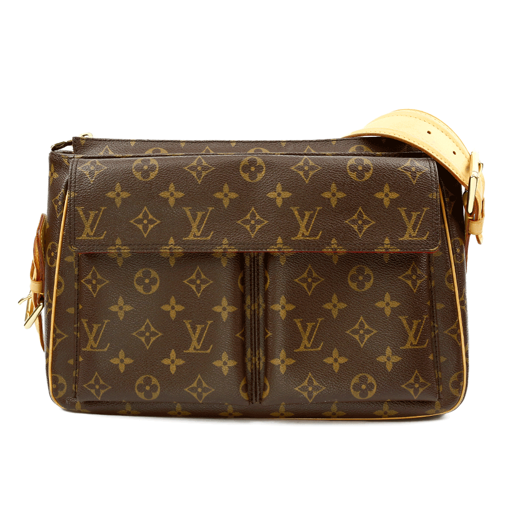 Front view of Louis Vuitton Monogram Coated Canvas Viva Cite Shoulder Bag