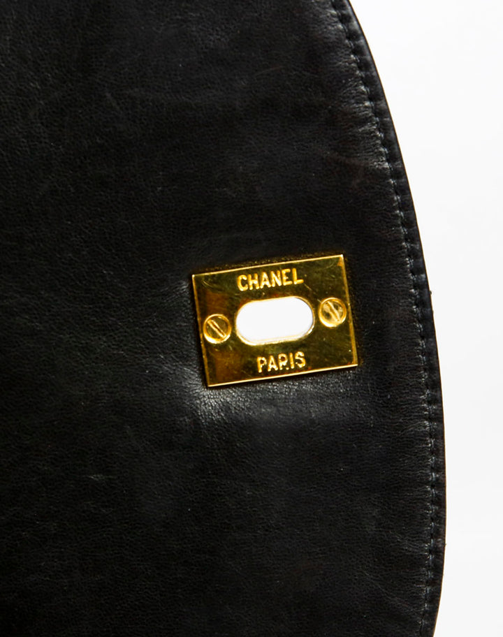 Chanel Dark Brown Quilted Lambskin Leather Vintage Backpack