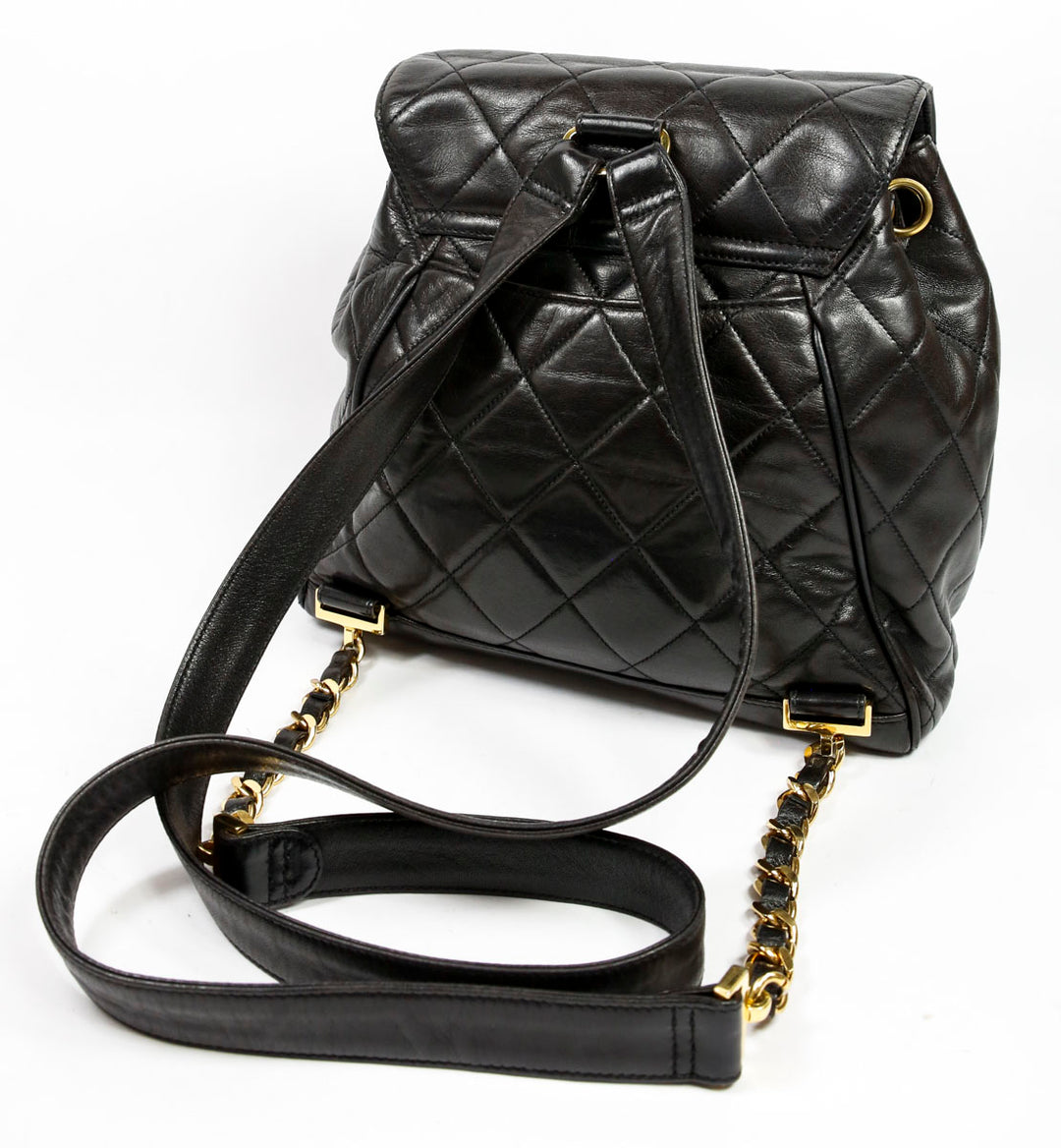 Chanel Dark Brown Quilted Lambskin Leather Vintage Backpack