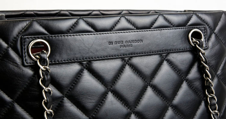 Chanel Black Quilted Lambskin Leather Trendy CC Tote