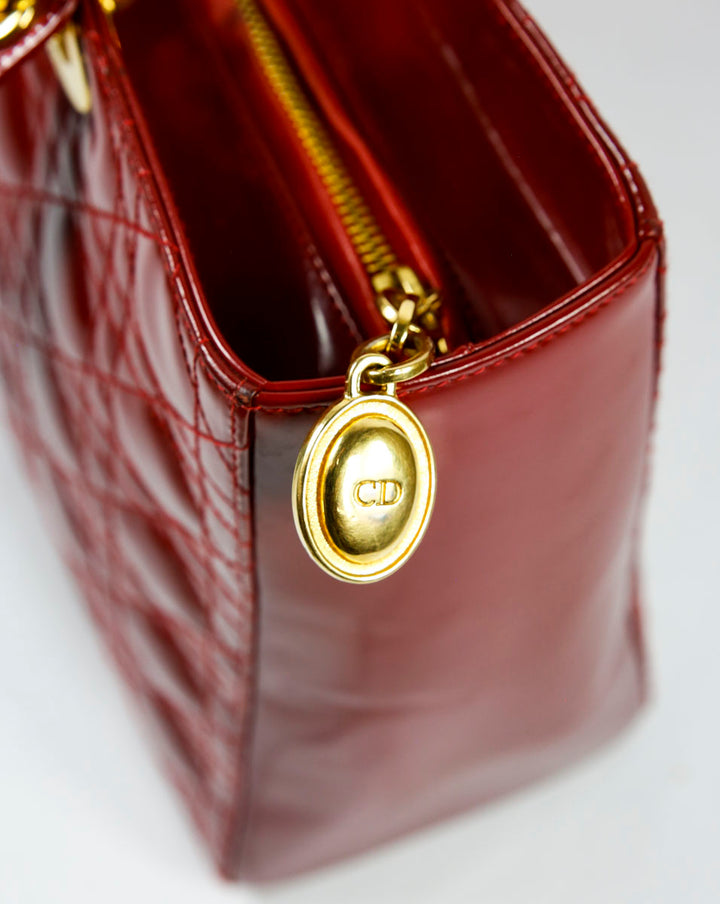 Dior Red Patent Leather Lady Dior
