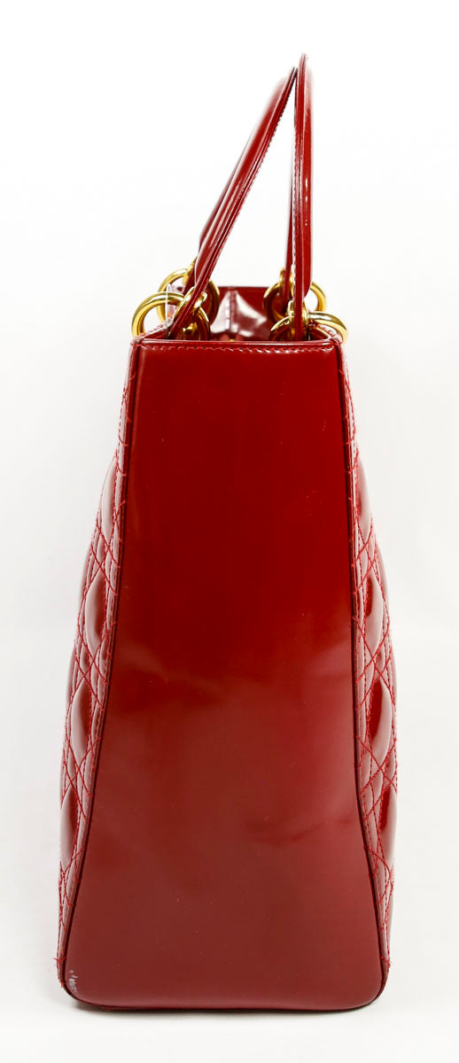 Dior Red Patent Leather Lady Dior