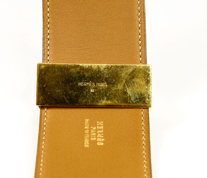 Hermes Mustard Epsom Leather Collier De Chien Belt