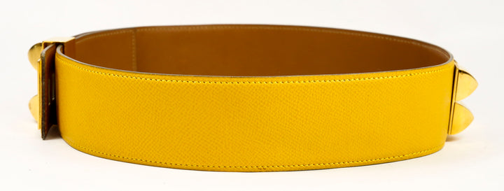 Hermes Mustard Epsom Leather Collier De Chien Belt