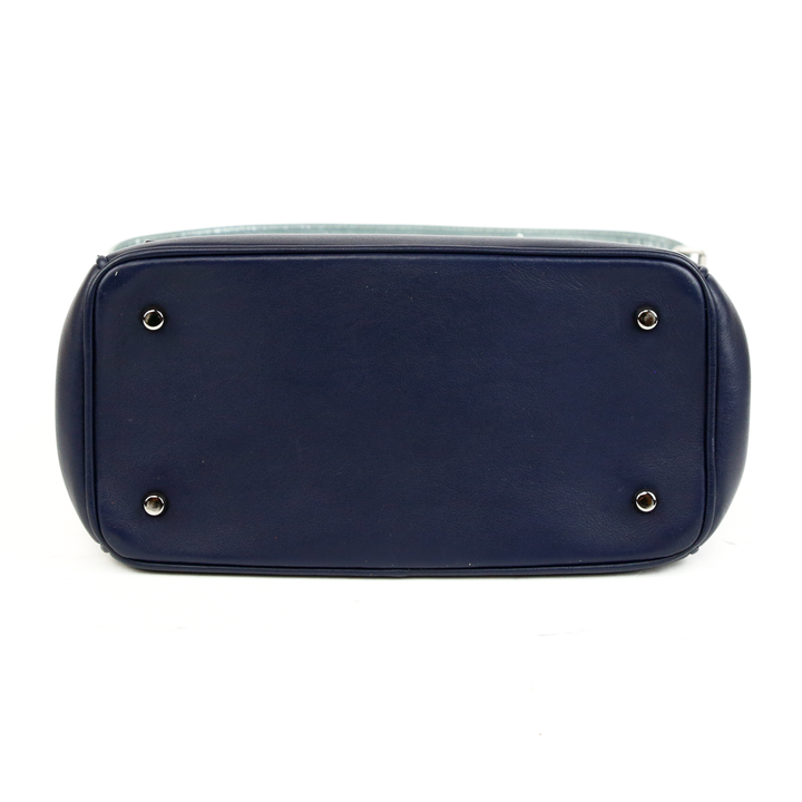 base view of Christian Dior Navy Leather Mini Be Dior Flap Bag