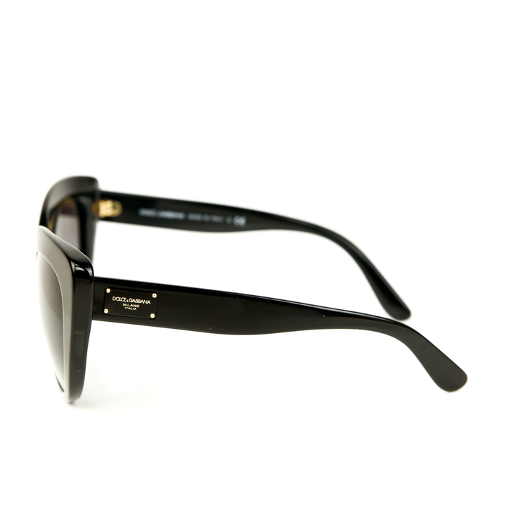 Dolce & Gabbana Black Oversized Cat-Eye Sunglasses
