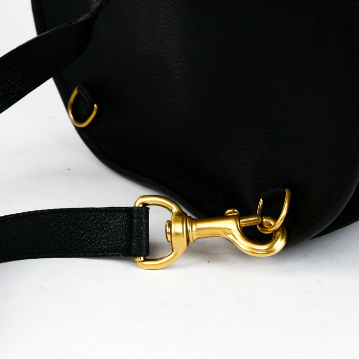 Gucci Black Suede Vintage Horsebit Sling Bag