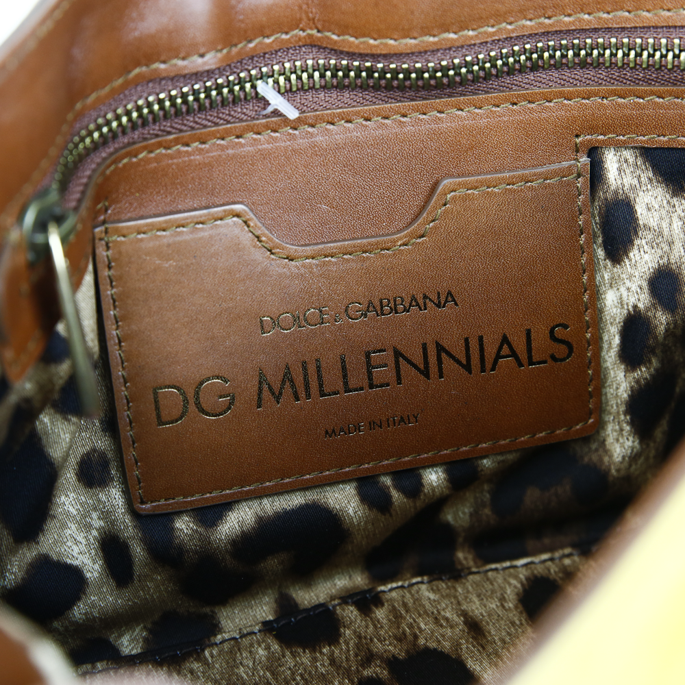 Dolce & Gabbana Yellow Suede DG Millennials Shoulder Bag