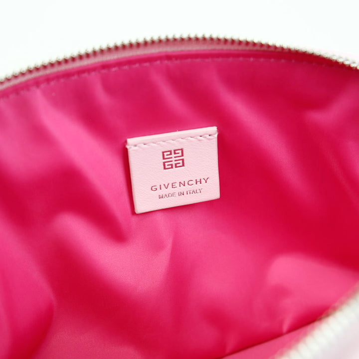 Givenchy G-Essentials Pink Coated Canvas Pouch