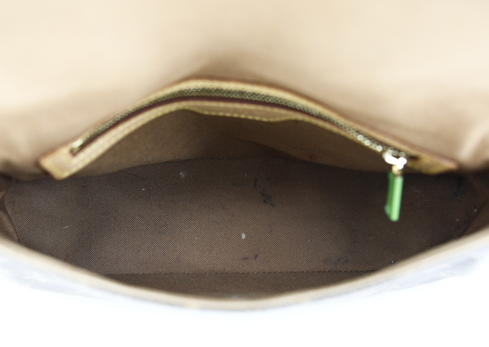 interior view of Louis Vuitton Mini Looping Flap Monogram Shoulder Bag