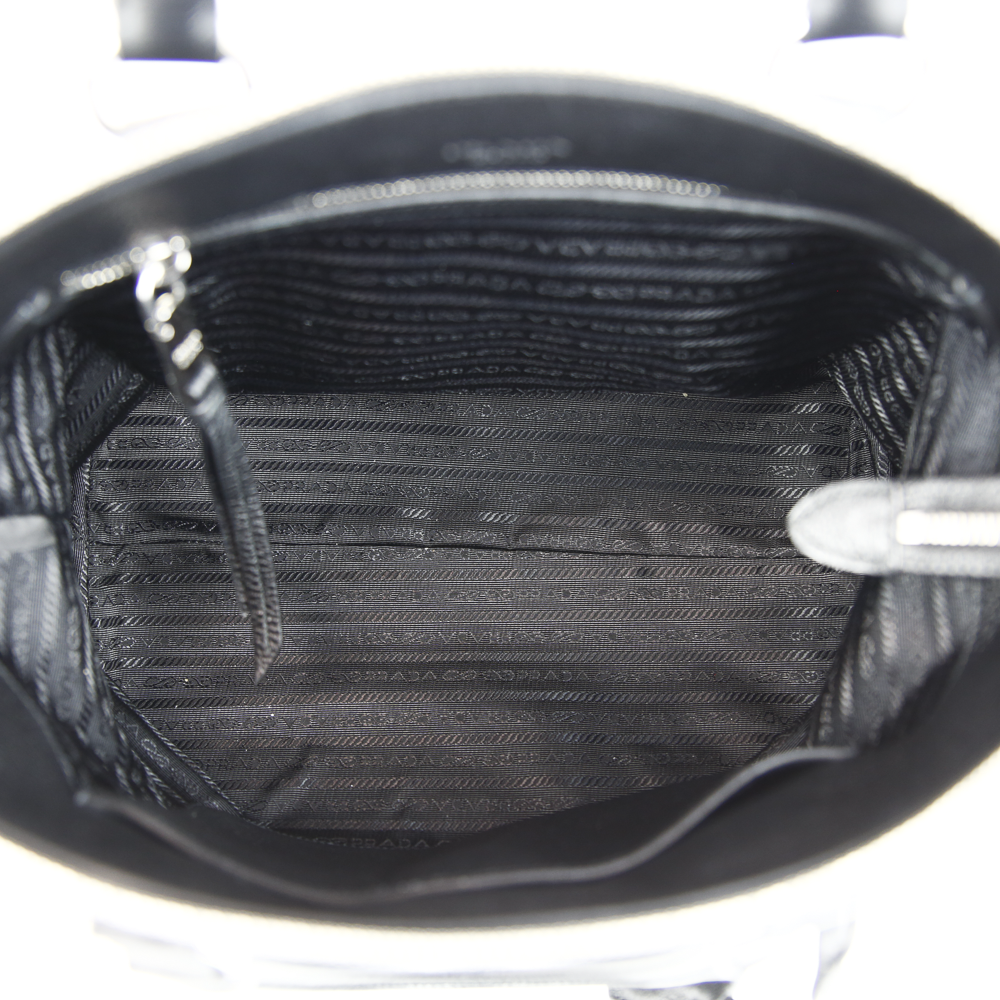 Prada Black Pebbled Leather Medium Shoulder Bag