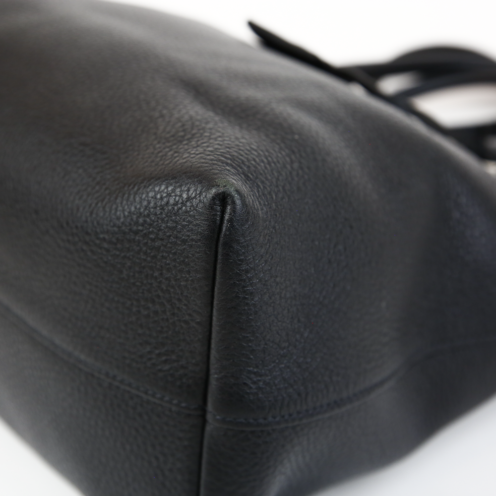 Prada Black Pebbled Leather Medium Shoulder Bag