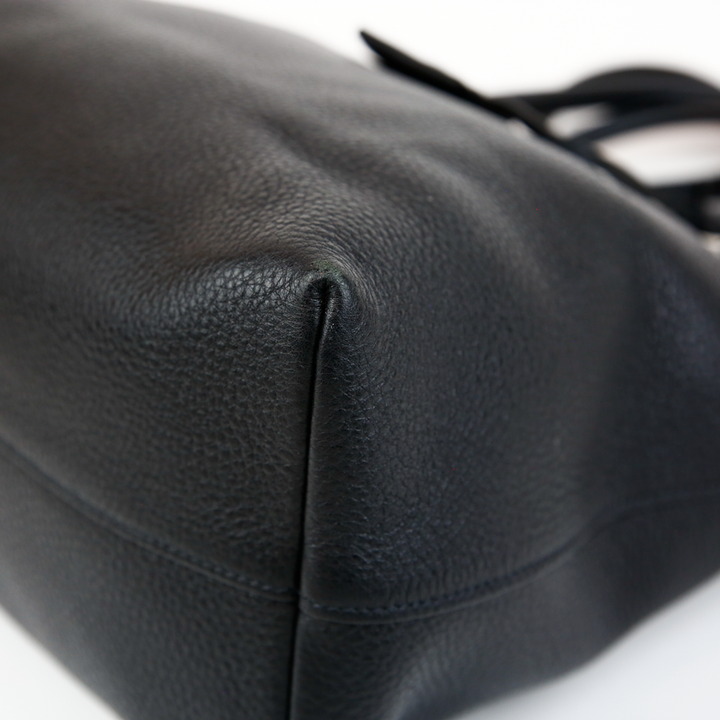 Prada Black Pebbled Leather Medium Shoulder Bag