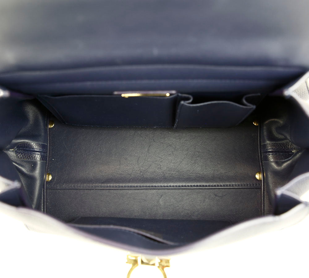 Salvatore Ferragamo Navy Sofia Satchel Bag