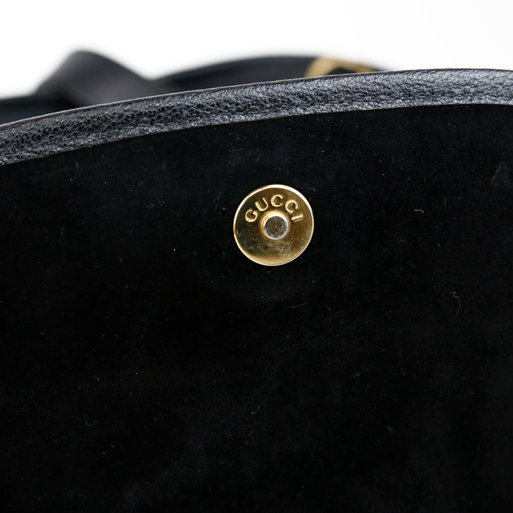 Gucci Black Suede Vintage Horsebit Sling Bag
