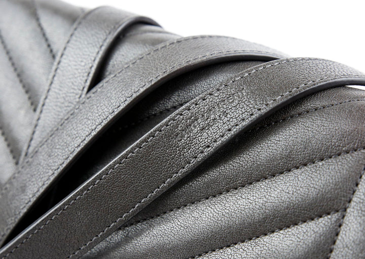 Saint Laurent Gray Quilted Leather Shoulder Bag