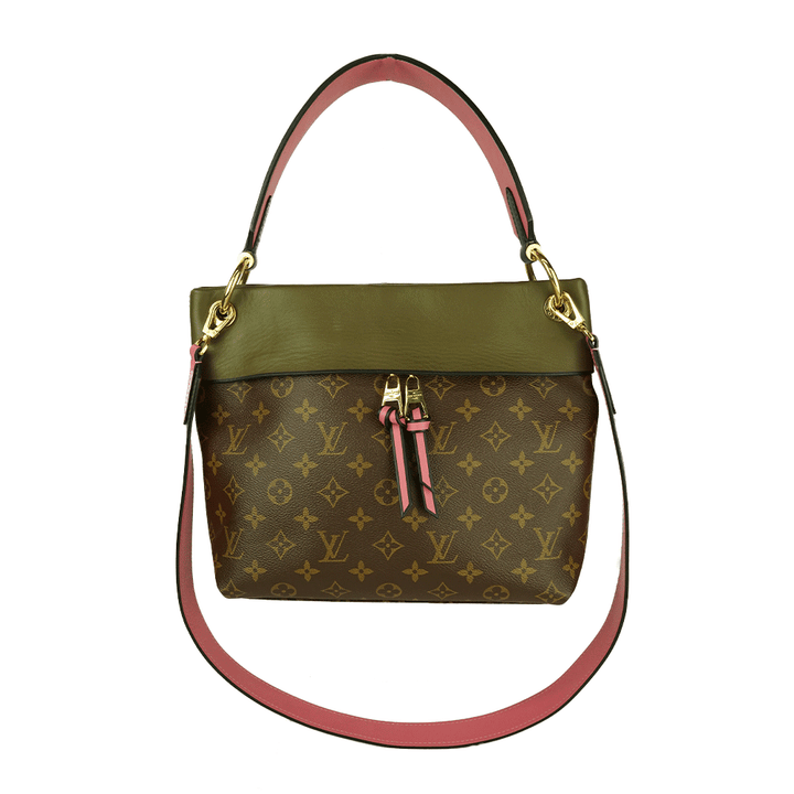 Front View of Louis Vuitton Tuileries Besace Monogram Satchel